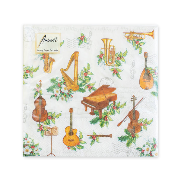 Holiday Instruments Luncheon Napkins