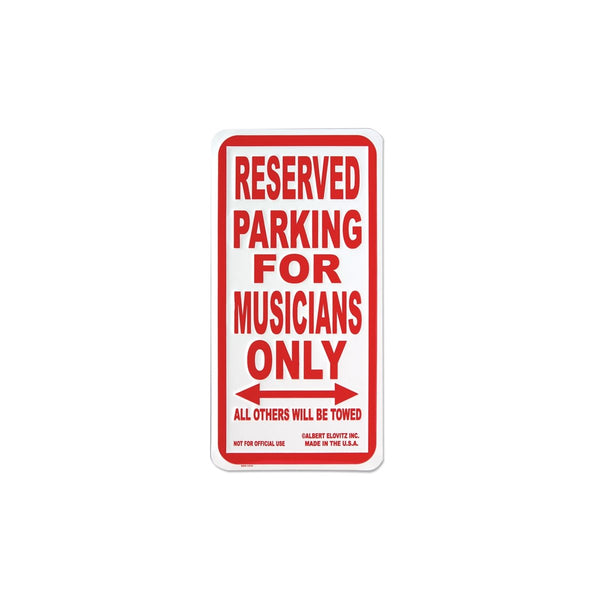 Musicians Only Parking Sign