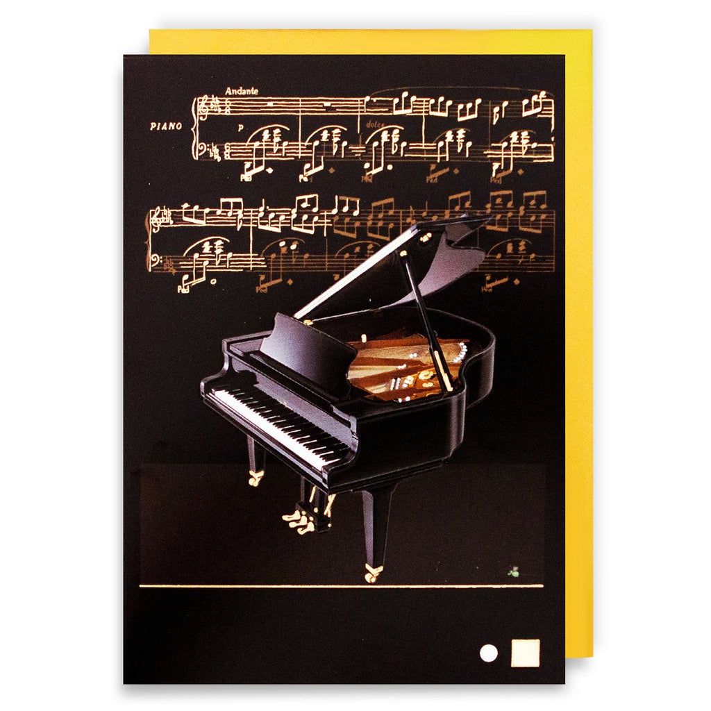 Gold Foil Baby Grand Piano