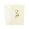 Antiqued Gold Treble Clef Boxed Notes