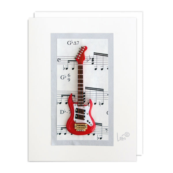 Electric Guitar Art Card