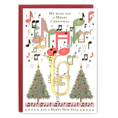 Festive Trumpet Christmas Card