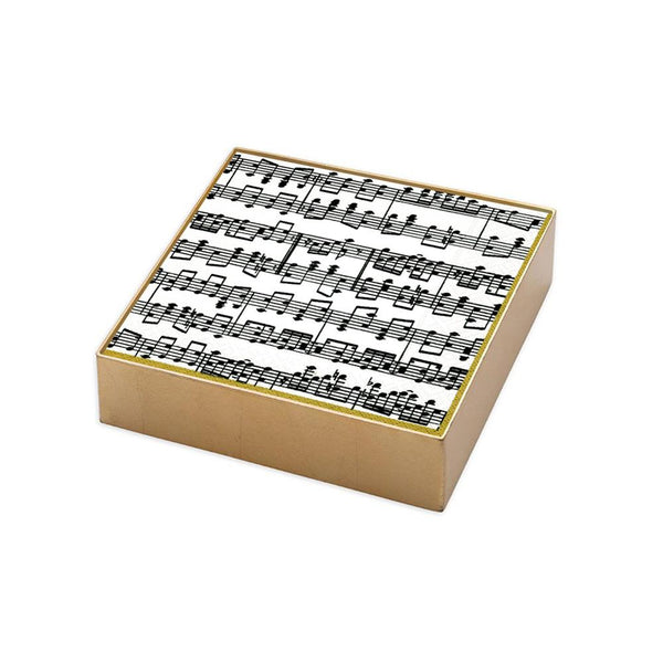 Musica Beverage Napkins in Gold Gift Box