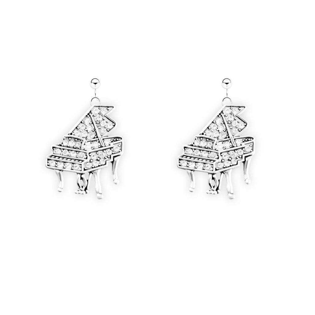 Crystal Grand Piano Earrings