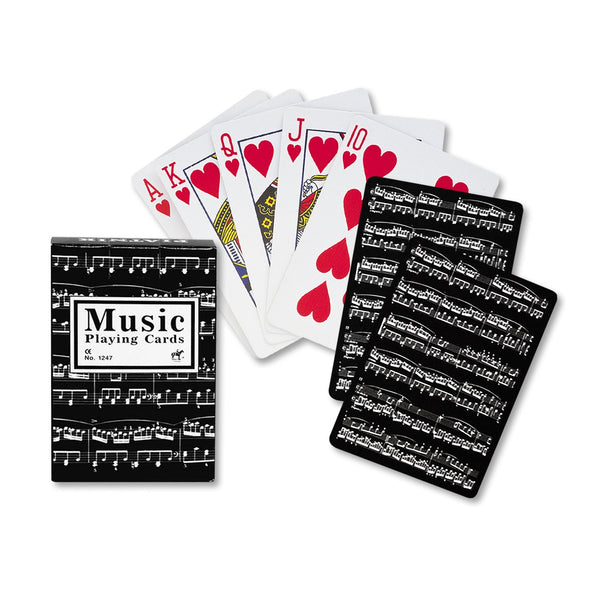 Sheet Music Playing Cards - Black