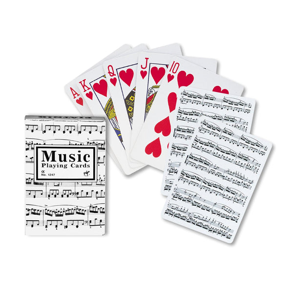 Sheet Music Playing Cards - White