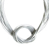 Piano Wire Knot Necklace - Silver
