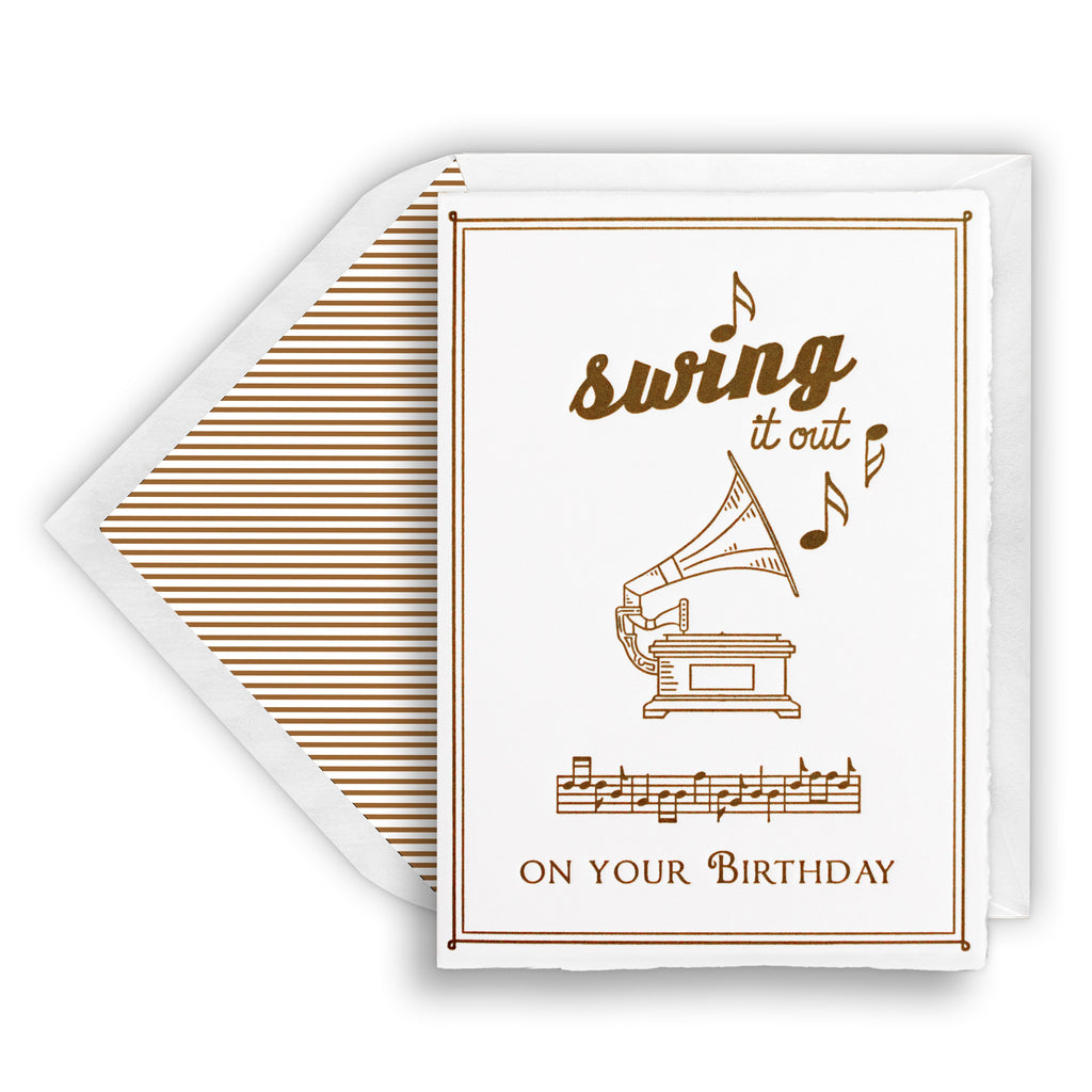 Letterpress Phonograph Happy Birthday