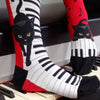 Womens Piano Cat Knee High Socks