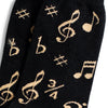 Women's Black Socks with Gold Notes