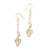 Treble Clef Charm with Pearl Earrings