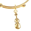 Violin Bangle Bracelet, Gold