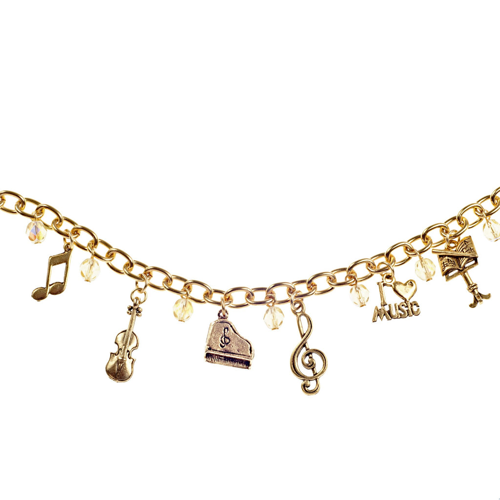Music Charm Bracelet, Gold
