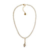 Cultured Pearl Choker with Gold Treble Clef Charm