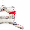Linen Reindeer Ornament with Music Notes